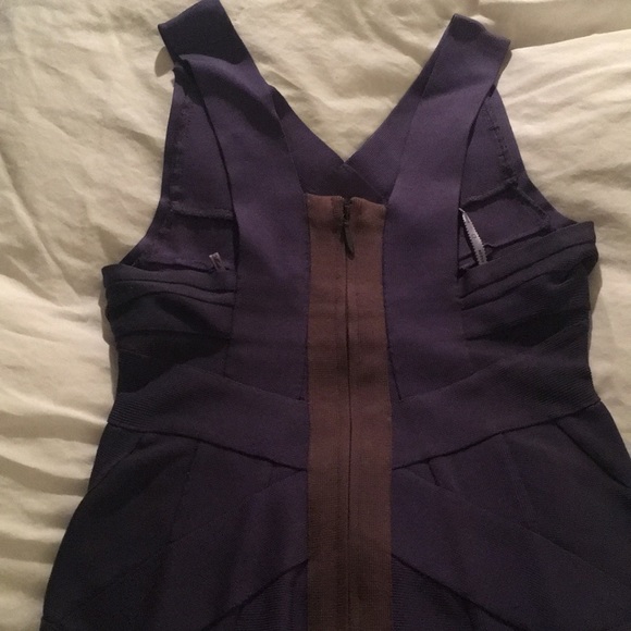 Herve Leger Bandage Dress sz S Purple. - Picture 4 of 8